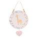 Petit Cheri Giraffe Round Plaque - Baby Girl