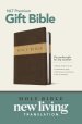 NLT Premium Gift Bible, Brown & Tan, Leatherlike, Red Letter, Presentation Page, Dictionary, Concordance, Introduction to the Bible, Plan of Salvation