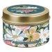 Tin Candle Floral Teal Be Still Ps. 46:10