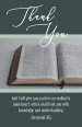 Pastor Appreciation Bulletin: Thank You (Pkg of 100)