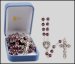 Two Toned Amethyst Glass Rosary