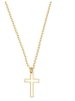 Necklace-Cutout Cross-Gold Plated (15" 2/ 2" Extender)
