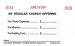 Offering Envelope: Weekly Three-Fund - Dated and Numbered (Package of 53)