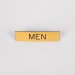Sign Engraved Men Adhesive Back Gold