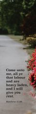 Inspirational Bookmark: All Ye That Labour (Package of 25)