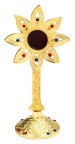 Golden Plated Reliquary with Stones H 23 cm