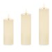 Set of 3 Cream Flickabright LED Candle