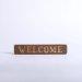 Engraved Brown Wood Welcome Sign