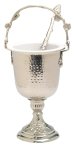 Nickel Plated Holy Water Vessel with Aspergil H 35.5 cm