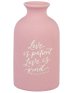 Love is Patient Pink Ceramic Table Vase - 1 Corinthians 13:4