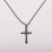 18" Sterling Silver Cross With Cubic Zirconia Necklace