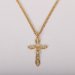 24" Gold Over Sterling Silver Layered Crucifix Necklace