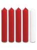 12" x 2" Advent Candle Set - Red & White