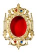 Gold Plated Wall Reliquary with Stones 8x11.5 cm