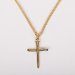 24" Gold Over Sterling Necklace with Two Toned Nail Cross Design
