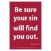 Waterproof Scripture Poster: Nu. 32.23