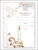 Dove and Candle Symbolic Confirmation Certificate