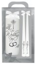 8" Gift Boxed White Wedding Candle