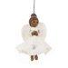 Handmade Felt Fair trade Christmas Angel Hanging Tree Decoration - Black