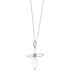 Fine Oval Cross Pendant with CZ Centre