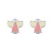 Sterling Silver Enamelled Angel Earrings