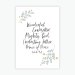 Wonderful Counsellor Mini Card