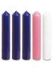 12" x 2" Advent Candle Set - Purple, Pink & White