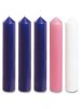 Purple, Pink & White Advent Candle Set (15" x 2")