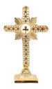 Golden Plated Cross with Stones H 25 cm