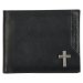Wallet Leather Black Cross Badge