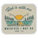 Magnet Cream Camping God is With Me Josh. 1:9
