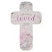 Purple Floral You are Loved 1 John 4:19 (Pack Of 12) Cross Bookmarks