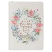 A Sweet Friendship Bright Floral Wreath Faux Leather Classic Journal with Zipper Closure - Proverbs 27:9