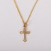 16-18" Gold Over Sterling Silver Cutout Cross Necklace