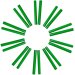 10 Pairs of Green Claves
