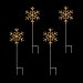 Set of 4 60cm SnowFlake Path Light with 260 LEDs in Warm White