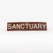 Sign Engraved Sanctuary Walnut