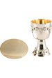 Nickel Plated Chalice with Gold Plated Inside H 17 cm