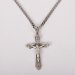 24" Sterling Silver Crucifix Necklace