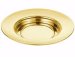 Bread Plate-Polished Steel-Brass Tone