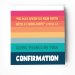 Confirmation card with bible verse. 1 Peter 1 verse 3