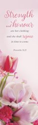 Mother's Day Bookmark: Strength and Honour (Package of 25)