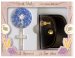 Blue Communion Glass Rosary with Purse