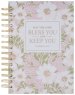Journal Spiral Pink Floral Bless You And Keep You Num. 6:24