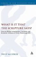 What is it that the Scripture Says?