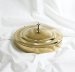 Communion Tray Cover 11" x 7 1/4" - Brass Finish With Elegant Cross Topper