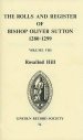 Rolls and Register of Bishop Oliver Sutton, 1280-1299