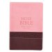 KJV Large Print Bible, Brown and Pink, Imitation Leather, Red Letter, Verse Finder, Reading Plan, Gilt Edged, Ribbon Marker, Presentation Page, Subheadings