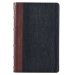 KJV Bible Deluxe Gift Full-grain Leather, Black/Saddle Tan