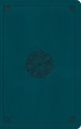 ESV Large Print Personal Size Bible, Red Letter (TruTone, Deep Teal, Emblem Design)